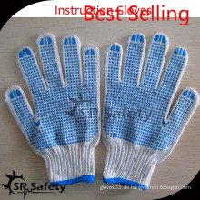 SRSafety Handschuhe mit PVC-Punkten in einer Seite Arbeit Handschuhe billige Handschuhe